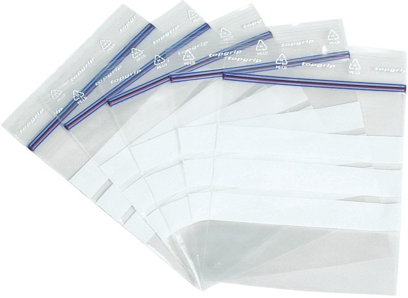 Topgrip Sachets à fermeture 75x90mm 3 bandes d'insc.100 pces Pic1