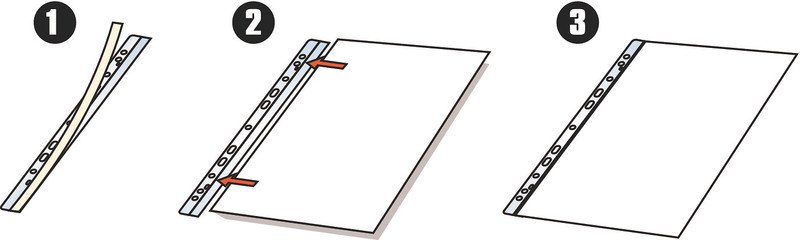 3L Filing Strips 125mm für A5 à 50 Pic2