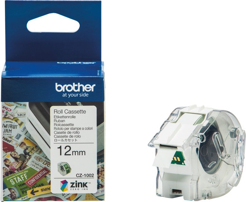 Brother Etiketten CZ 12mm x 5m weiss Pic1