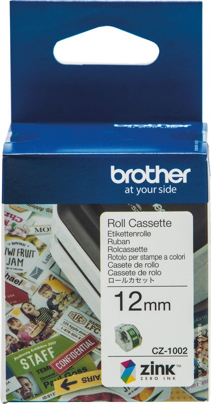 Brother Etiketten CZ 12mm x 5m weiss Pic2