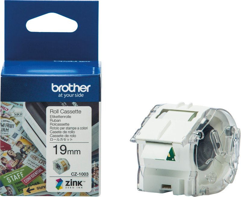 Brother Etiketten CZ 19mm x 5m weiss Pic1