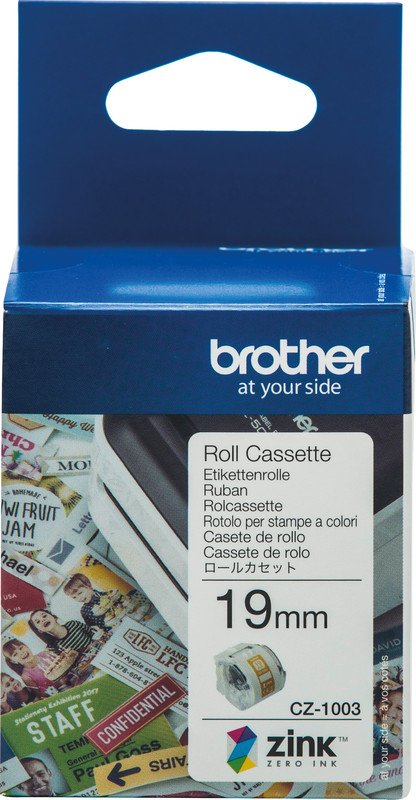 Brother Etiketten CZ 19mm x 5m weiss Pic2