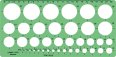 LINEX® Kreis Schablone von 1 - 35 mm 24 x 12 cm