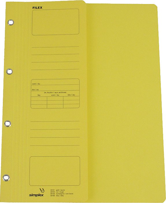Simplex Einhängehefter Filex Karton A4 30101 gelb Pic1