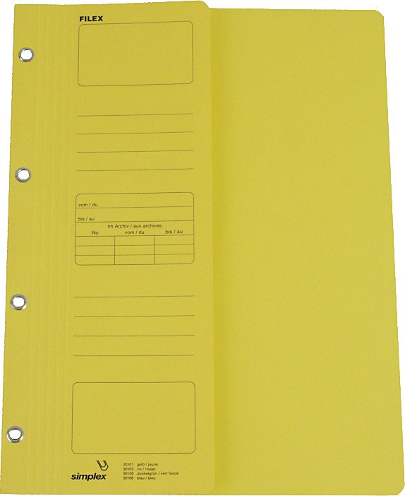 Simplex Einhängehefter Filex Karton A4 30101 gelb Pic1