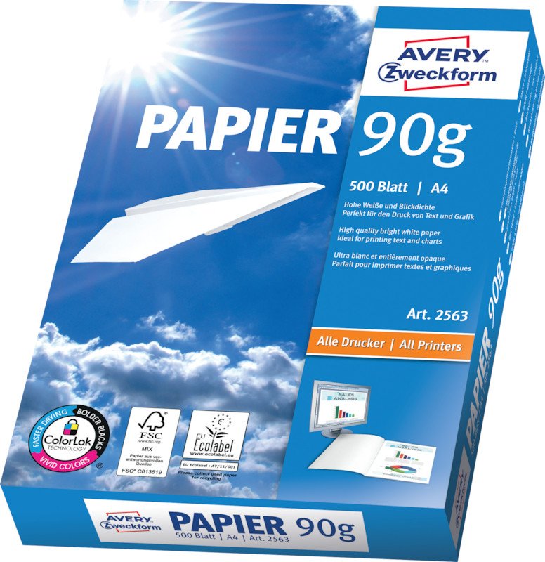 Avery Zweckform Multifunktionspapier A4 90gr à 500 Pic1