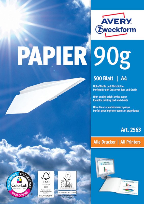 Avery Zweckform Multifunktionspapier A4 90gr à 500 Pic2