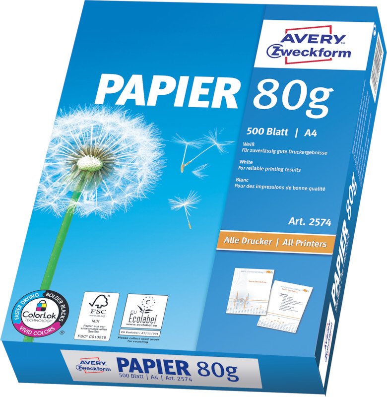 Avery Zweckform Multifunktionspapier A4 80gr à 500 Pic1