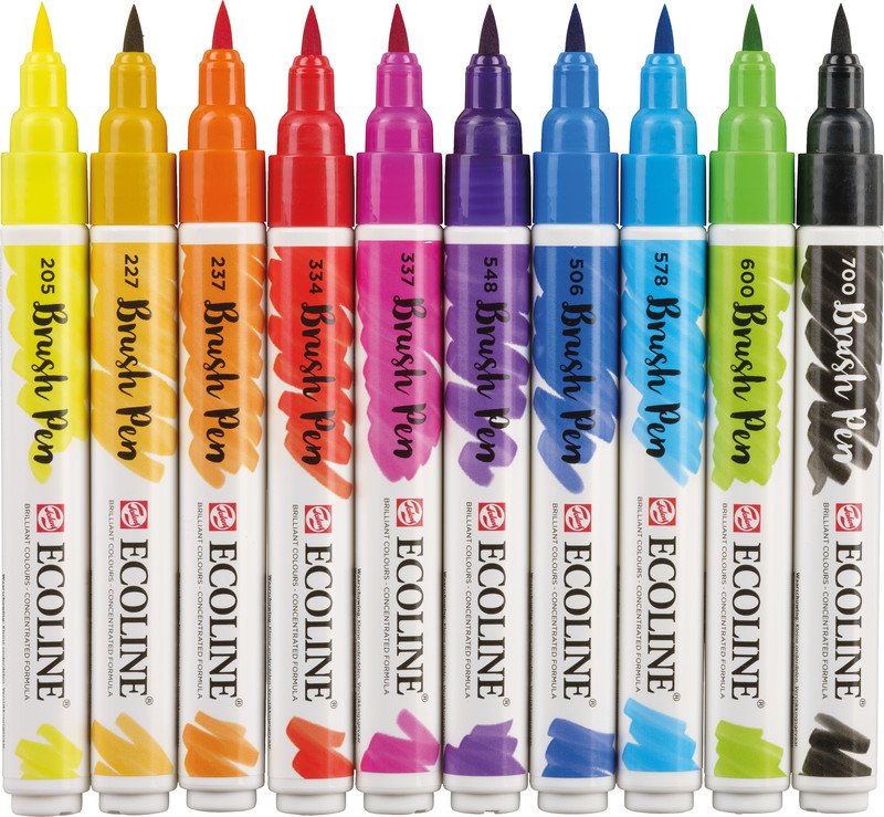 Talens Ecoline Brush Pen Set à 10 Pic2