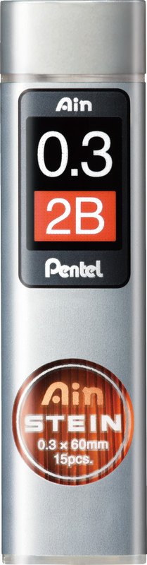 Pentel Bleistiftminen AinStein 0.3mm 2B à 15 Pic1