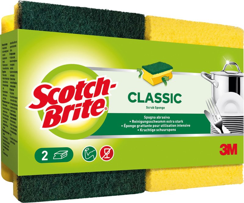 Scotch-Brite Eponges avec tampon vert à 2 pieces Pic1