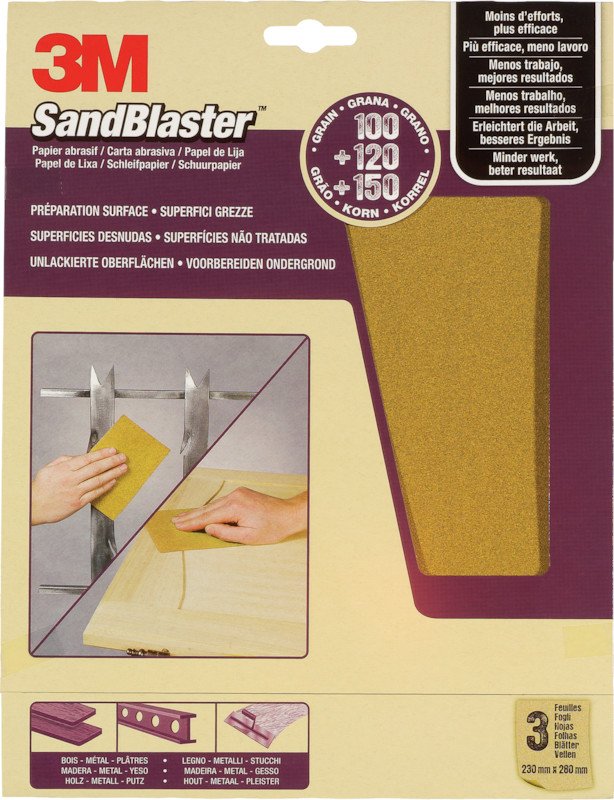 3M Schleifpapier Körnung 100/120/150 Pic1