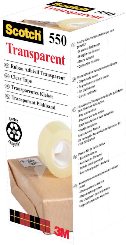 Scotch Transparent Tape 550 PP 19mmx33m Pic1