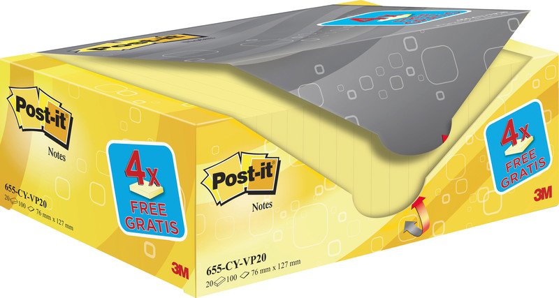 Post-it Haftnotizen 76x127mm à 16 + 4 Stück Gratis Pic2