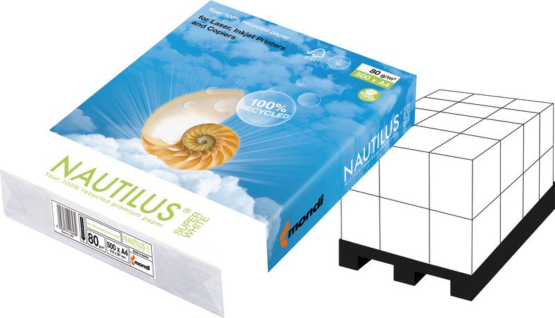 Nautilus Universalpapier super white A4 80gr à 500 Pic1