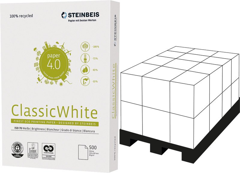 Steinbeis Universalpapier ClassicWhite Recycling A4 80gr Pic1