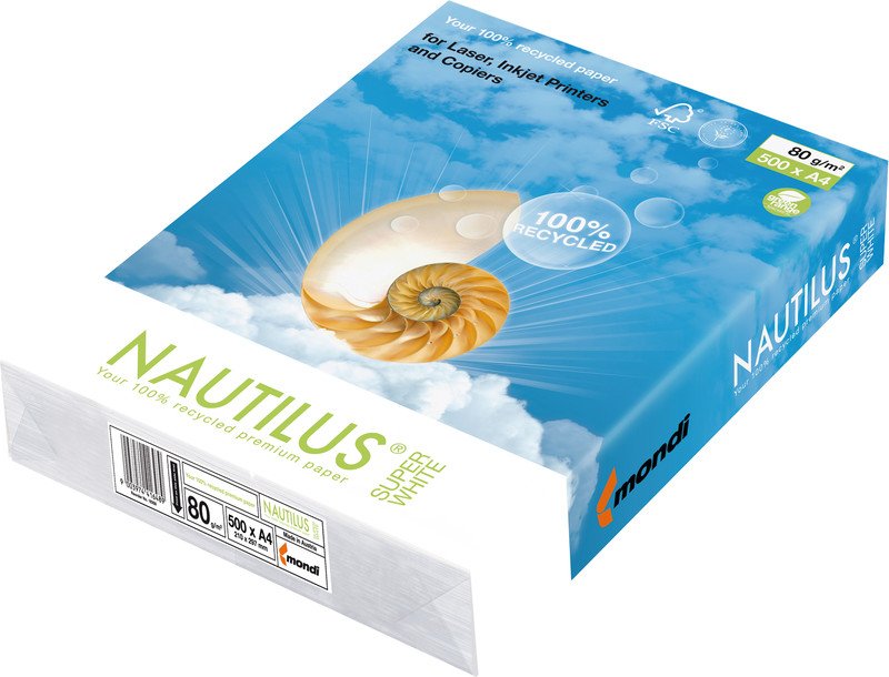 Nautilus Universalpapier Super White FSC A4 80gr à 500 Pic2