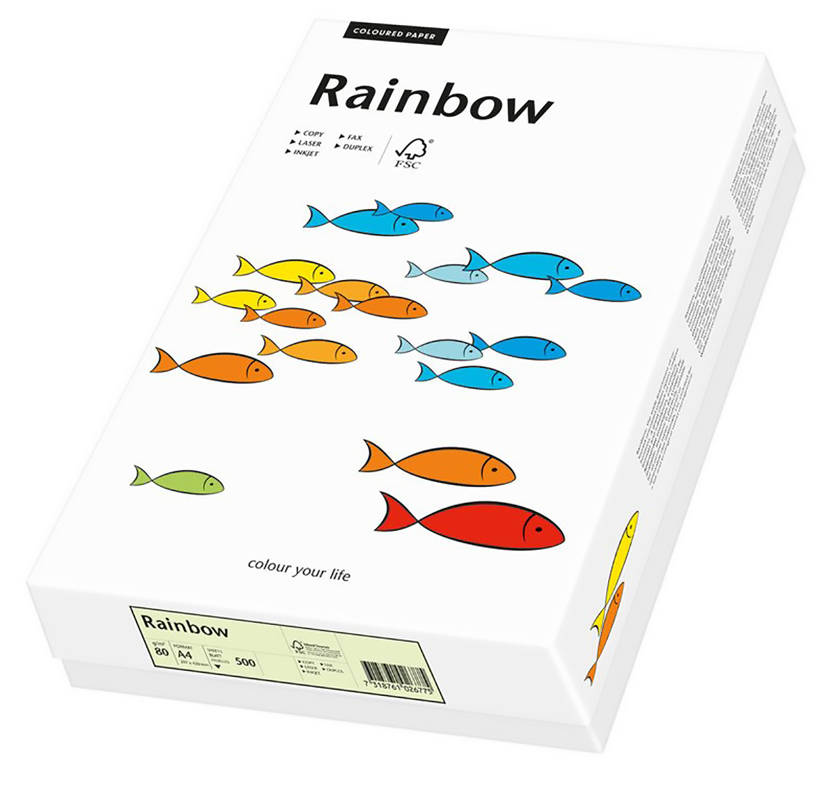 Rainbow A4 80gr vert clair à 500 Pic1