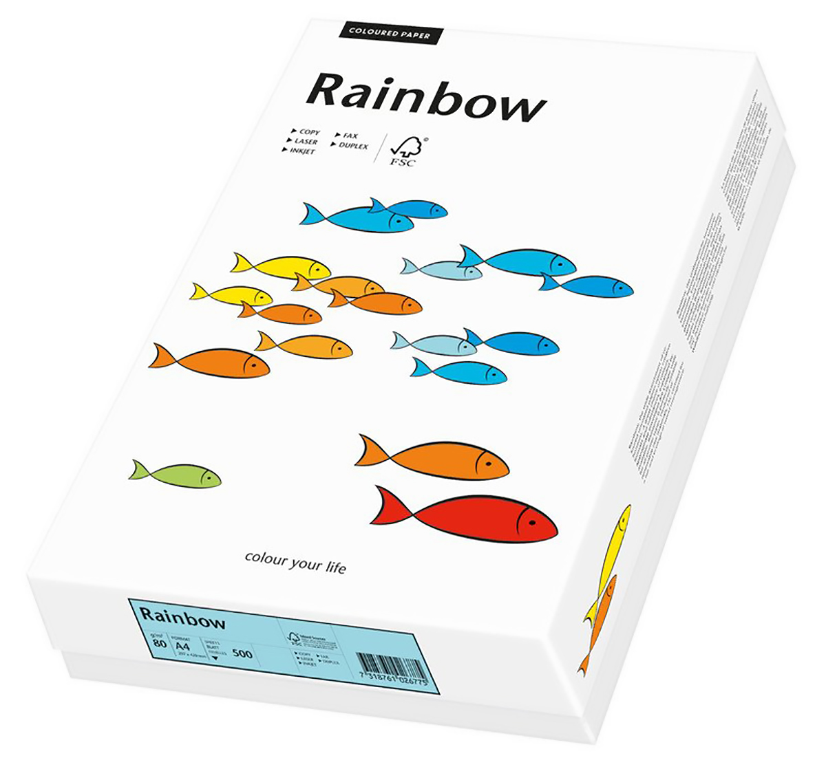 Rainbow A4 80gr bleu moyen à 500 Pic1