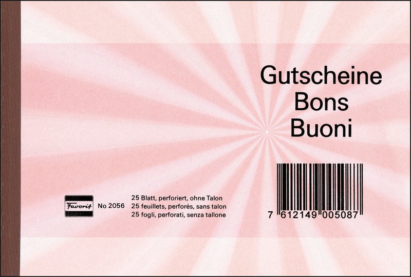 Favorit Geschenk-Gutschein A6 quer à 25 Pic1