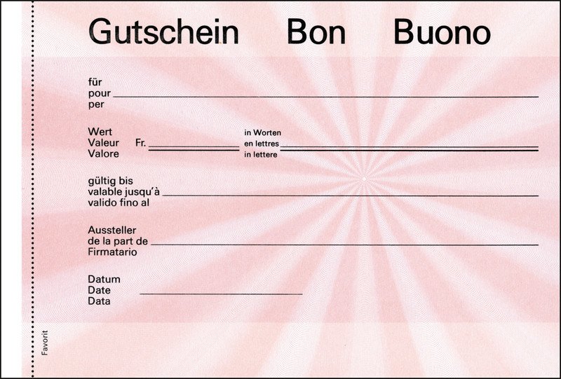 Favorit Geschenk-Gutschein A6 quer à 25 Pic2