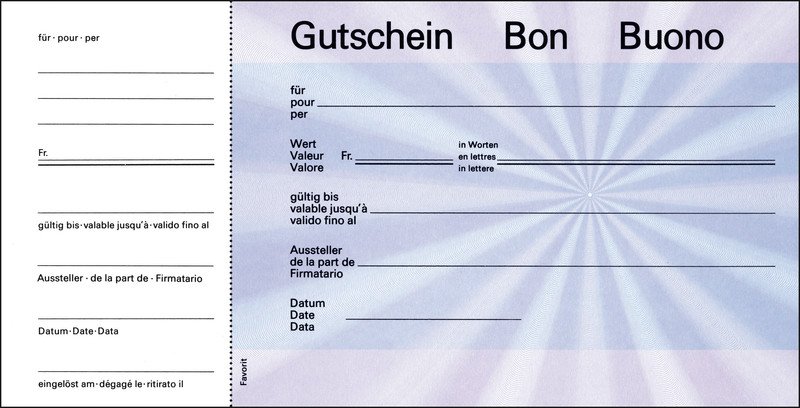 Favorit Geschenk-Gutschein 21 x 10,5cm à 25 Pic2