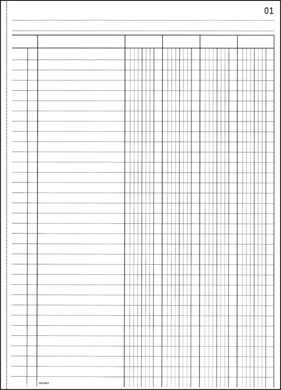 Favorit Kolonnenbuch A4 4 Kolonnen OK 50x2 Pic2