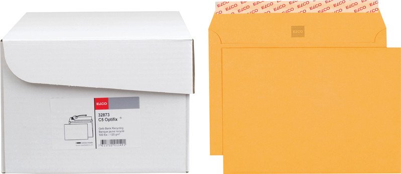 Elco Couvert Gelb Bank Recycling C5 120gr ohne Fenster à 500 Pic1