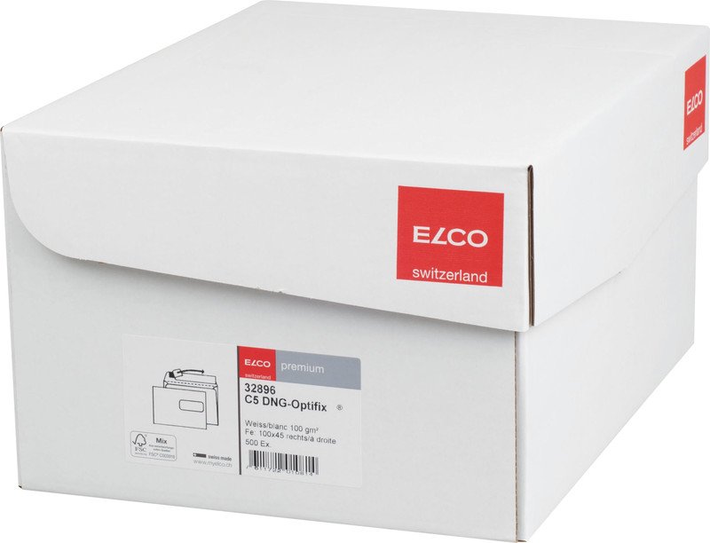 Elco Couvert Premium FSC C5 100gr Fenster rechts à 500 Pic3