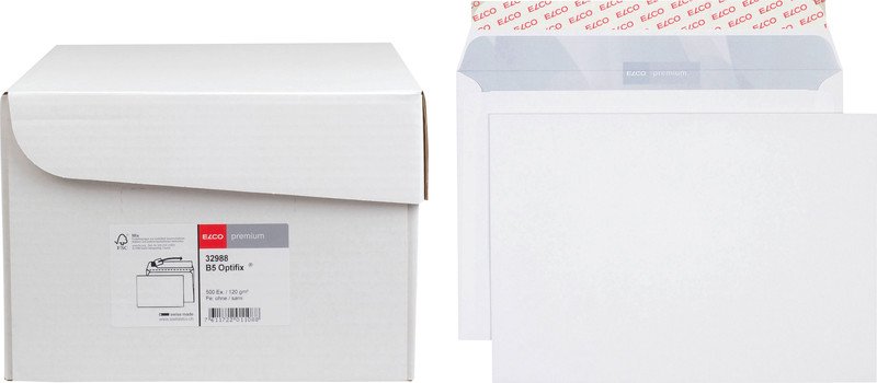 Elco Couvert Premium FSC Kraft B5 120gr ohne Fenster à 500 Pic1