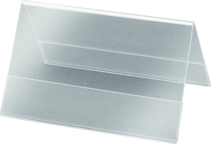 Sigel Tischaufsteller aus Hartplastik Dachform 100x60mm à 10 Pic1