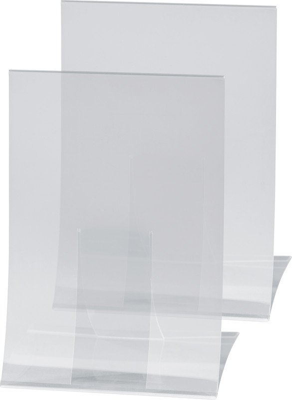 Sigel Tischaufsteller klappbar A4 hoch Hartplastik à 2 Pic1