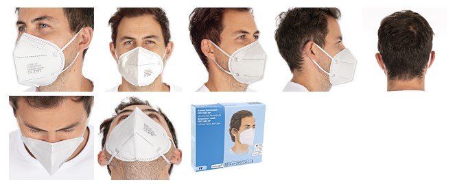 Atemschutzmaske FFP-2 weiss Pack à 10 Stück Pic1