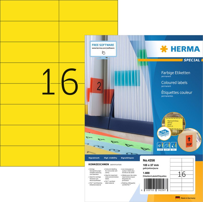 Herma Etiketten farbig 105x37mm à 100 Pic1