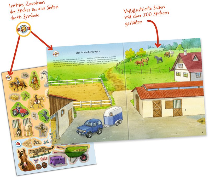 Cahier d'autocollants Ravensburger chevaux Pic2