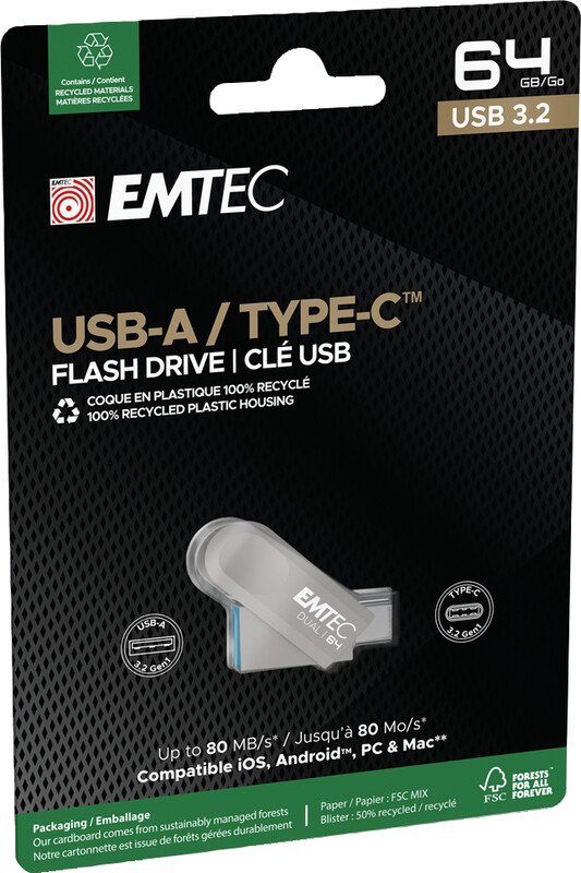 Emtec USB-C Stick 3.2 D280 Dual 64 GB Pic3