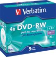 Verbatim DVD-RW 4.7GB/4x5pc Jewel Case