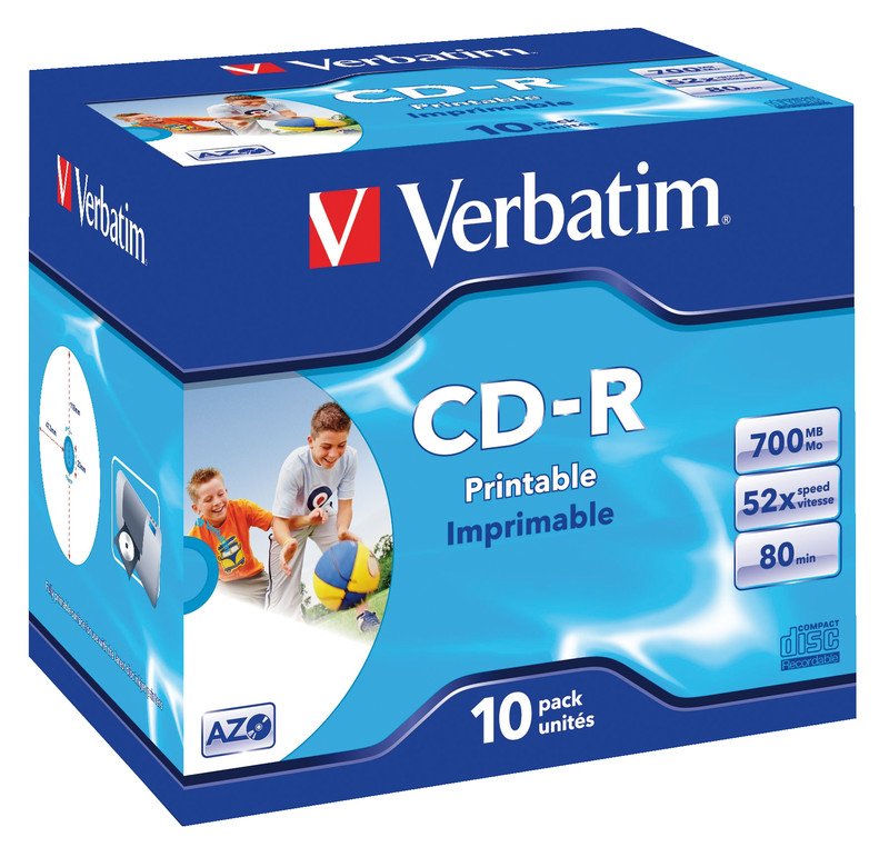 Verbatim CD-R 700/80/52x Jewel Case à 10 Pic1