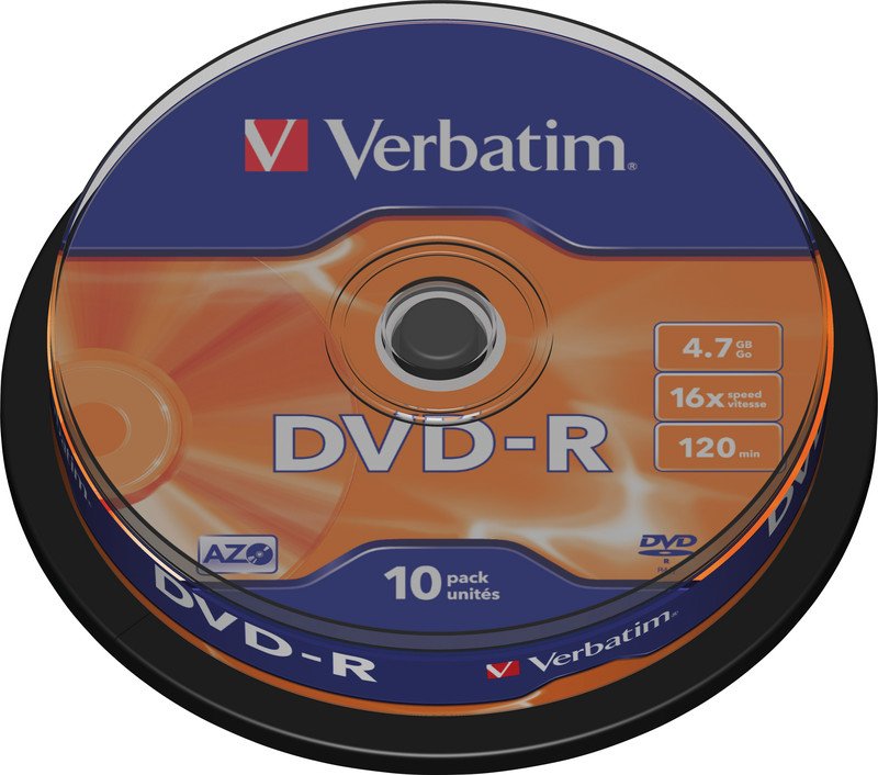 Verbatim DVD-R AZO 4.7GB/16x10er Spindel Pic1