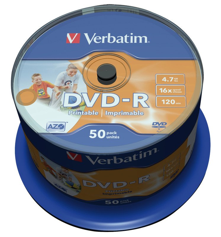 Verbatim DVD-R AZO 4.7GB/16x50er boîte Printable Pic1