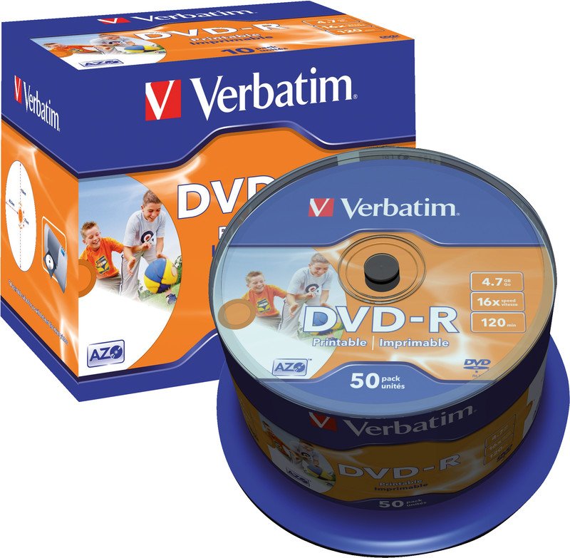 Verbatim DVD-R AZO 4.7GB/16x50er boîte Printable Pic2