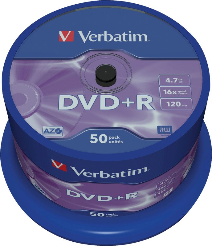 Verbatim DVD+R AZO 4.7GB/16x50er Spindel Pic1