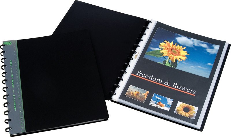 Adoc Sichtbuch Bind-Ex A4 schwarz Pic1
