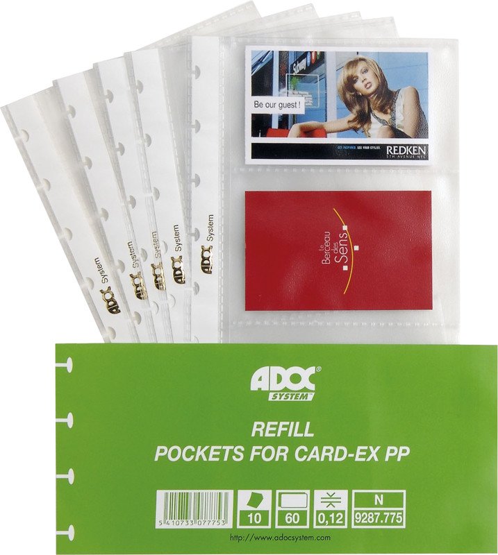 Adoc Ersatztaschen Card-Dex A5 für 6 Karten à 10 Pic1