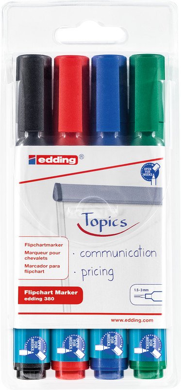 Edding Flipchart Marker 380 4er Etui Pic1