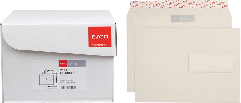 Elco Couvert C5 Recycling 100gr Fenster rechts à 500 Pic1