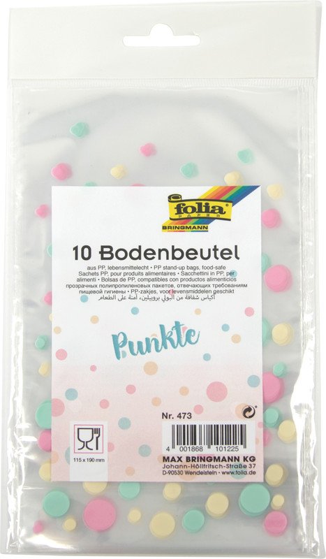 Folia Bodenbeutel Punkte 11.5x19cm à 10 Pic1