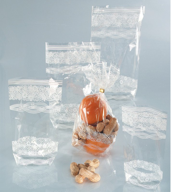 Folia sachets en cellophane avec dentelles 11.5x19cm à 10 Pic2