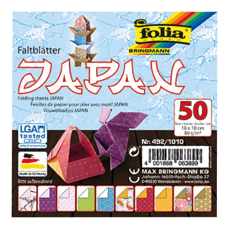 Folia Faltblätter Japan 100 x 100 mm 80gr à 50 Pic1