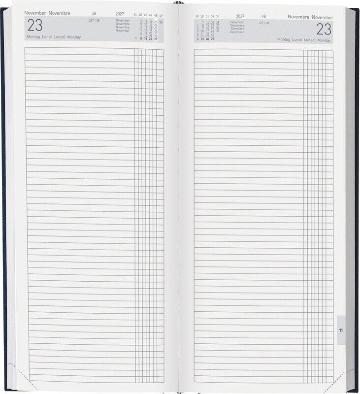 Biella Agenda long Tower 2027 1S/2P bleu Pic2